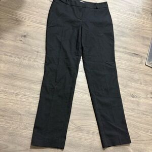 Anne Klein The Director Pants Sz 4 Black White Dotted Stretch Straight Leg